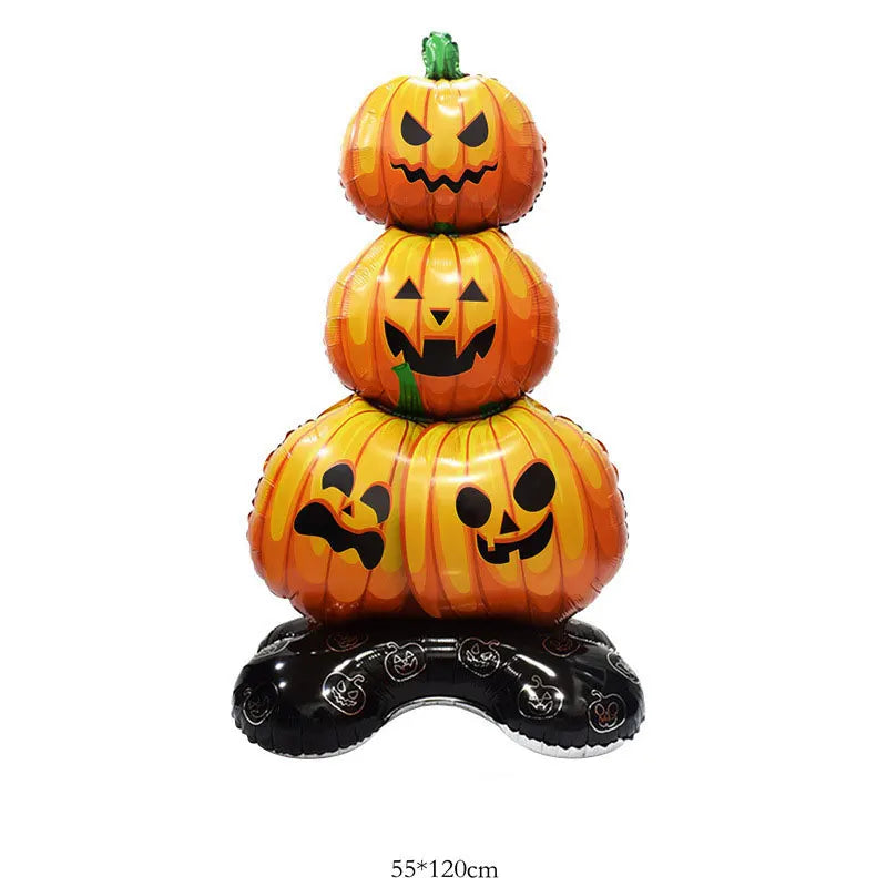 Halloween Aluminum Foil Balloons – Large Standing & Seated Bat, Pumpkin, Ghost & Monster Inflatable Balloons for Halloween Party Decorations