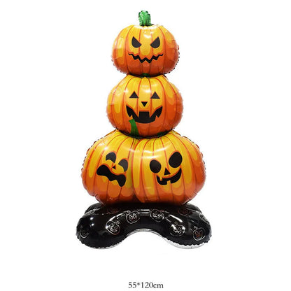 Halloween Aluminum Foil Balloons – Large Standing & Seated Bat, Pumpkin, Ghost & Monster Inflatable Balloons for Halloween Party Decorations