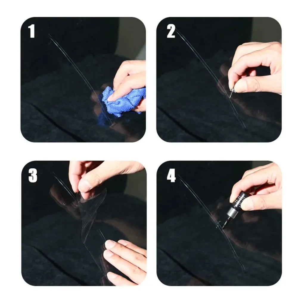 Kit de reparación de grietas para parabrisas – Resina reparadora de chips y grietas de cristales para parabrisas, pantallas y mantenimiento de cristales de automóviles