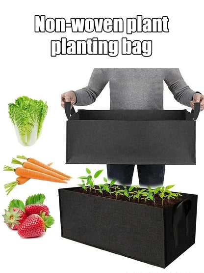 Sac de culture carré en feutre – Conteneur de croissance en tissu non tissé pour légumes, fleurs, herbes et plantation de jardin, sac jardinière surélevée réutilisable