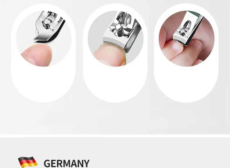 Juego profesional de manicura y pedicura de acero inoxidable de 6 a 18 piezas con estuche de viaje de piel – Kit de uñas y aseo para hombres y mujeres