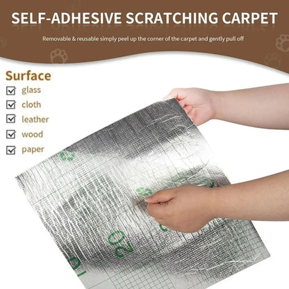 Tapis auto-adhésif à griffer pour chats – Protection de tapis DIY prédécoupable pour murs, coins et meubles
