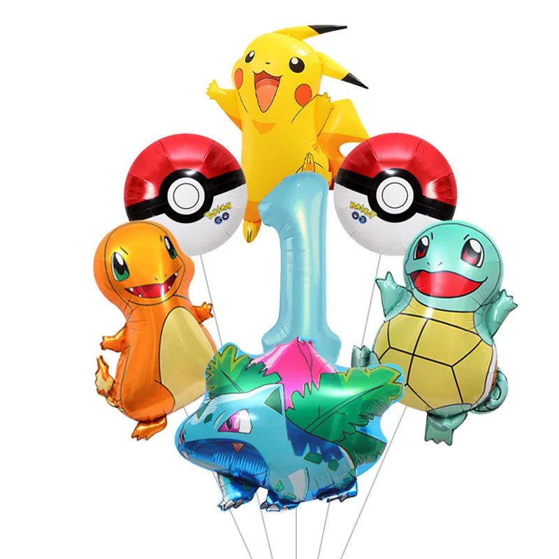 Cartoon Pikachu Shaped Foil Balloons – Aluminum Film Balloons for Indoor & Outdoor Party Decorations