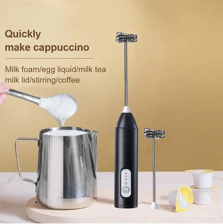 Mousseur à Lait Électrique Portatif – Fouet à Café & Batteur à Œufs pour Lattes, Matcha & Crèmes