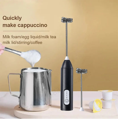 Mousseur à Lait Électrique Portatif – Fouet à Café & Batteur à Œufs pour Lattes, Matcha & Crèmes