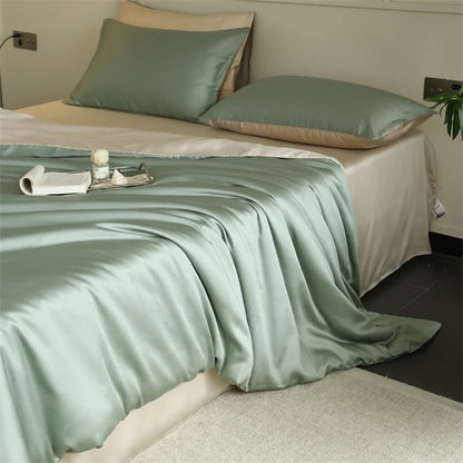 100% Mulberry Silk Bedding Set – Luxury Duvet Cover, Bed Sheet & Pillowcase Set