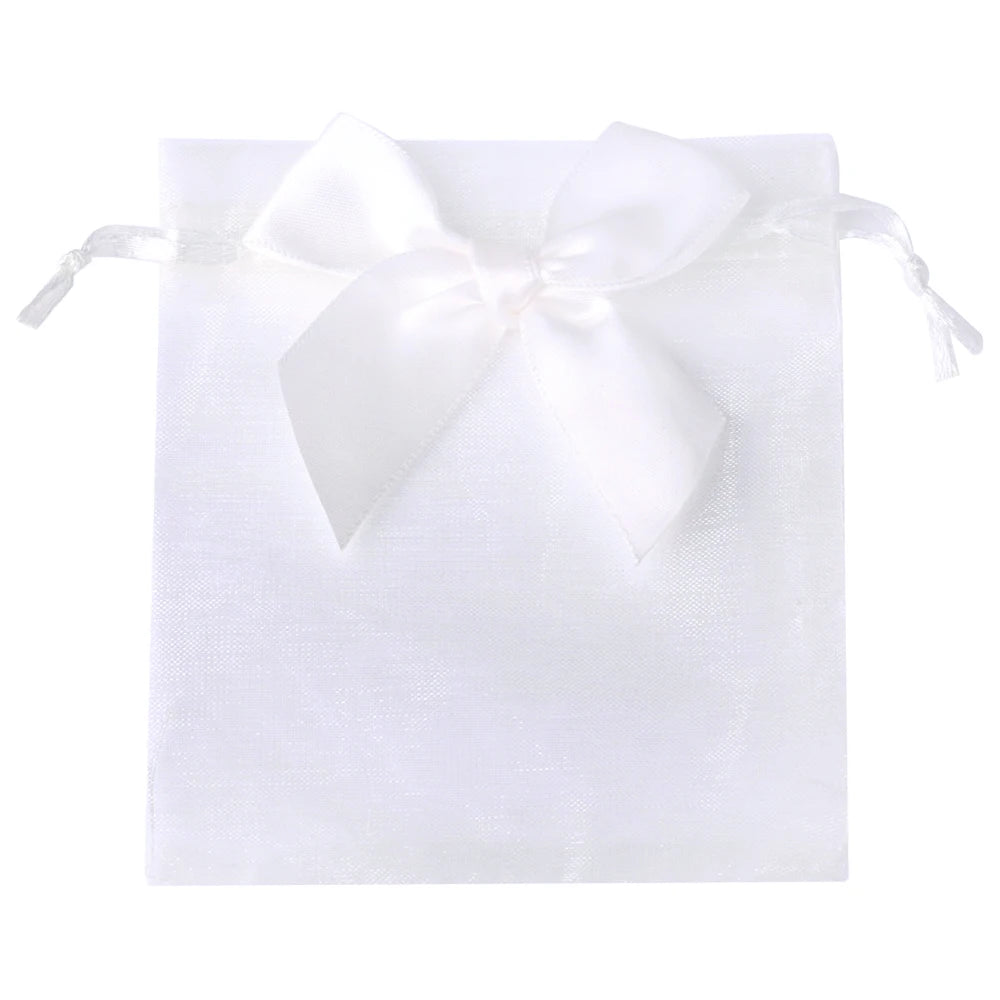 10/20/50PCS Organza Drawstring Gift Bags with Bow – Jewelry, Candy & Party Favor Pouches for Weddings, Christmas & Special Events