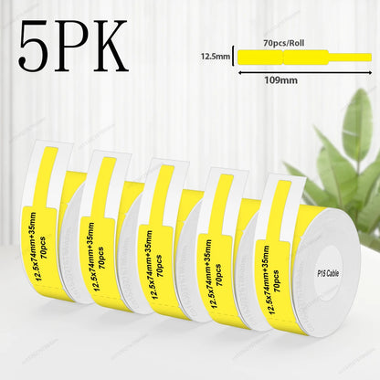 3/5/10PK P15 Thermal Label Paper Stickers – 12x40mm & 15x30mm Self-Adhesive Labels Compatible with Phomemo D30, Q30, Marklife P15/P12 & DELI Q2 Printers