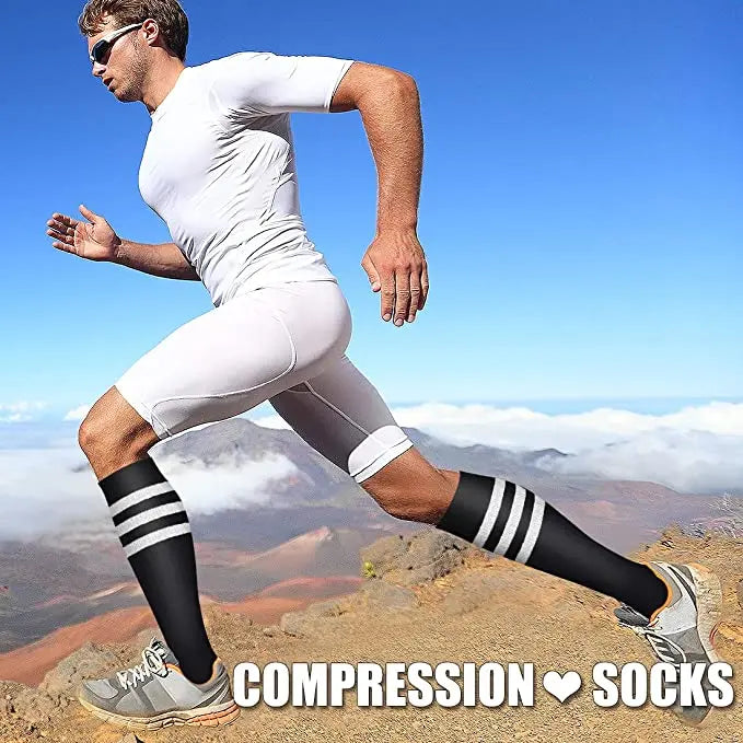 30mmHg Compression Socks for Men & Women – Knee High Support Stockings for Sports, Edema, Varicose Veins & Daily Wear