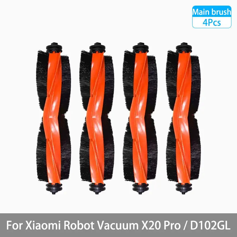 Replacement Parts Kit for Xiaomi Robot Vacuum X20 Pro / D102GL – Main Brush, Side Brushes, HEPA Filter, Mop Pads & Dust Bags