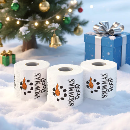 Happy 2026 Christmas Toilet Paper Roll – Festive Xmas Tissue Paper Napkin for New Year Party, Kitchen & Home Decoration