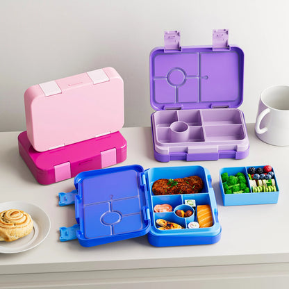 Fiambrera Bento para niños – Recipiente de comida portátil a prueba de fugas para la escuela, viajes y picnics, fiambrera para estudiantes apta para microondas para frutas, aperitivos y comidas