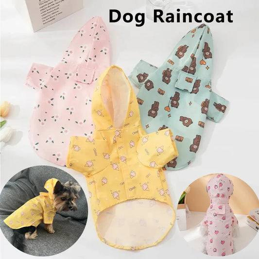 Impermeable para Perros, Chubasquero de Verano de Manga Corta para Cachorros, Abrigo Exterior para Bichón, Schnauzer y Perros Pequeños