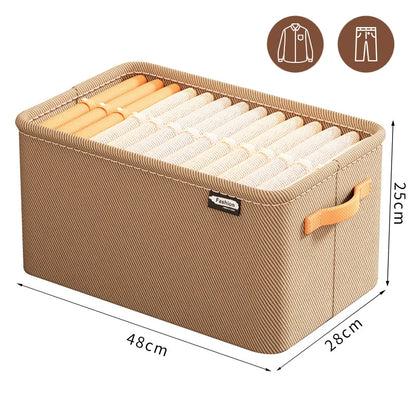 Thickened Clothes Storage Organizer – Foldable Wardrobe Storage Box for Pants, Sweaters, Jeans & Clothing, Drawer Organizer Cabinet Storage Container for Home Organization