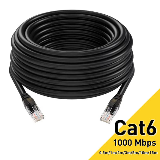 Cable Ethernet Cat6 – Cable de red LAN UTP de alta velocidad RJ45, cable de Internet de 1000 Mbps para computadora portátil, enrutador, PC, PS5, Xbox, módem y dispositivos de juego