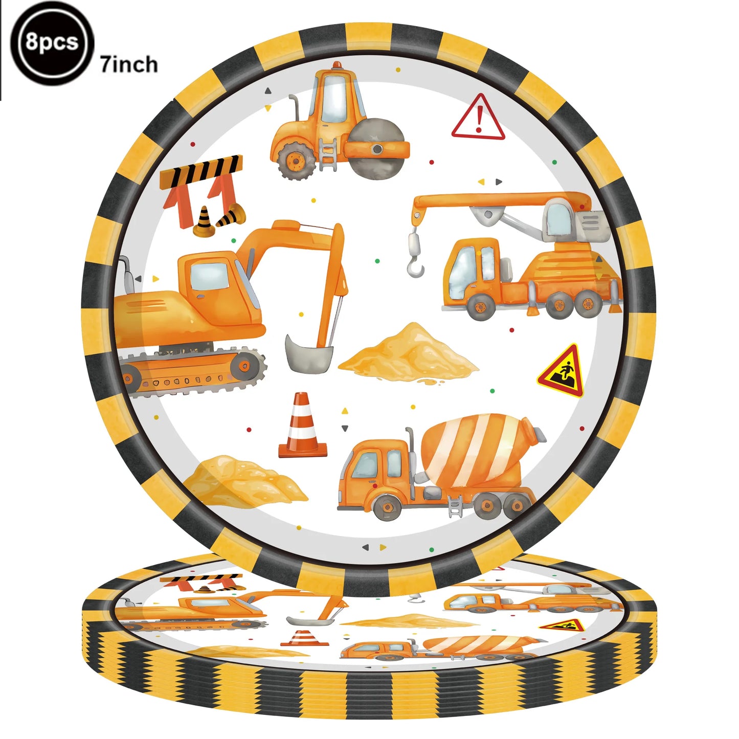 Construction Truck Slap Bracelets – Kids' Engineering-Themed Wristbands for Construction-Themed Birthday Parties, Party Favors & Goodie Bag Fillers