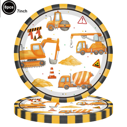 Construction Truck Slap Bracelets – Kids' Engineering-Themed Wristbands for Construction-Themed Birthday Parties, Party Favors & Goodie Bag Fillers