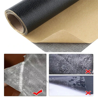 Leather Repair Tape PU Leather Patch Self-Adhesive for Sofa Couch Car Seat Bed Head Furniture Renovation Repair Home Decoration