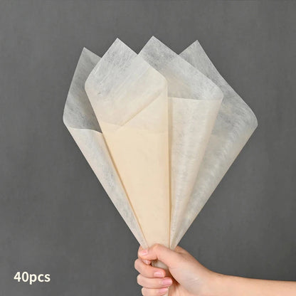 40PCS Non-Woven Flower Wrapping Paper for Bouquets, Floral Arrangements, Gifts & Florist Supplies