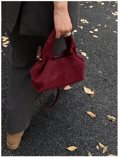 Sac à main bouffant français – Sac à bandoulière givré tendance avec fermoir magnétique, sac à main rétro en forme de nuage, sac à main tendance de style boîte à déjeuner pour femmes pour une utilisation décontractée et quotidienne