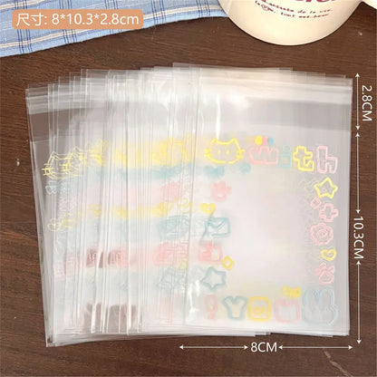 Bolsas OPP Autoadhesivas Graffiti Kitten – Bolsas de Embalaje Bonitas para Tarjetas, Regalos y Artículos Pequeños