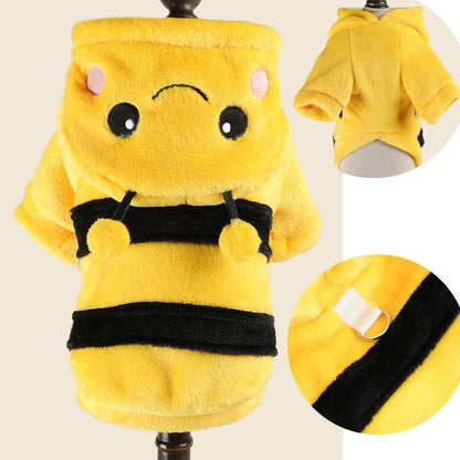 Funny Halloween Costume for Small Dogs – Warm Fleece Cosplay Coat & Jacket for Corgi, French Bulldog, Puppies & Medium Pets, Halloween Outfit