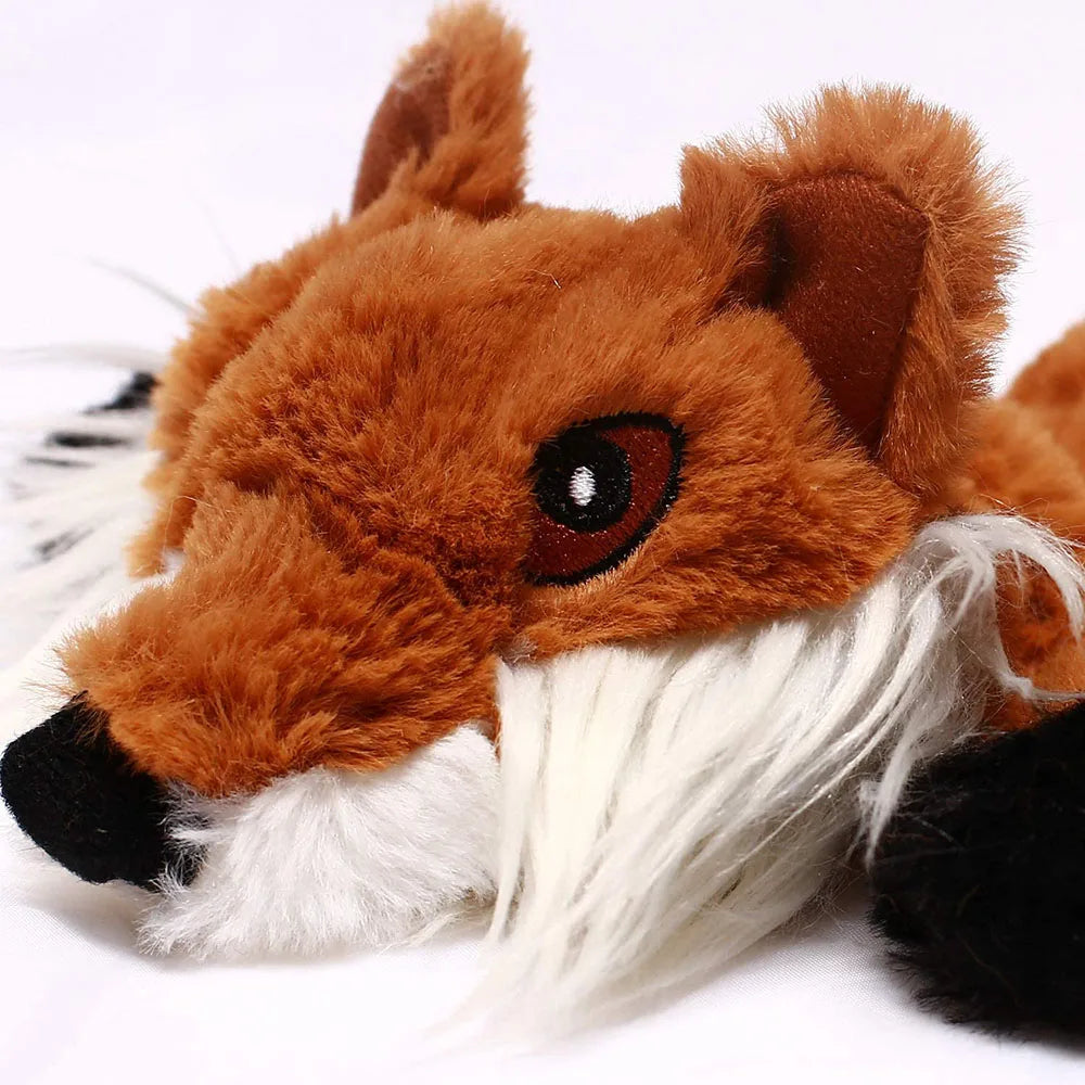 Funny Stuffingless Dog Toy – Durable Plush Squeaky Chew Toy with Crinkle Sound for Interactive Play & Boredom Relief