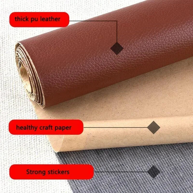 Leather Repair Tape PU Leather Patch Self-Adhesive for Sofa Couch Car Seat Bed Head Furniture Renovation Repair Home Decoration