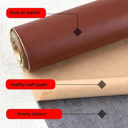 Leather Repair Tape PU Leather Patch Self-Adhesive for Sofa Couch Car Seat Bed Head Furniture Renovation Repair Home Decoration