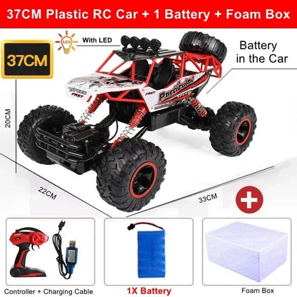 Oike Coche teledirigido 4x4 todoterreno 4WD RC Rock Crawler, coche RC de carreras y drifting todoterreno para niños y adultos