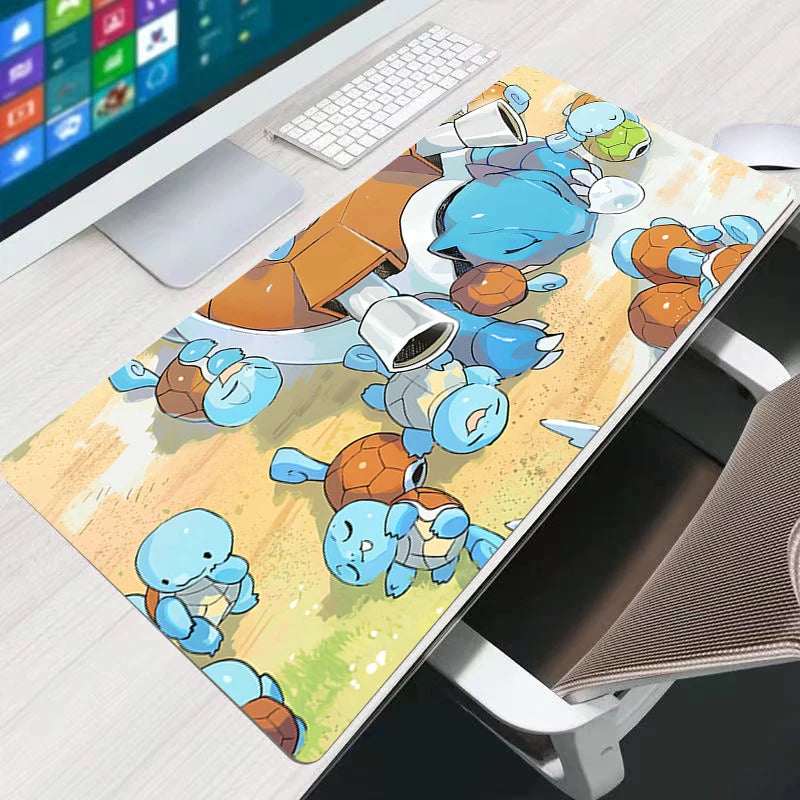 Tapis de souris gaming Bulbizarre | Tapis de souris étendu d'inspiration Pokémon pour clavier et bureau de gamer