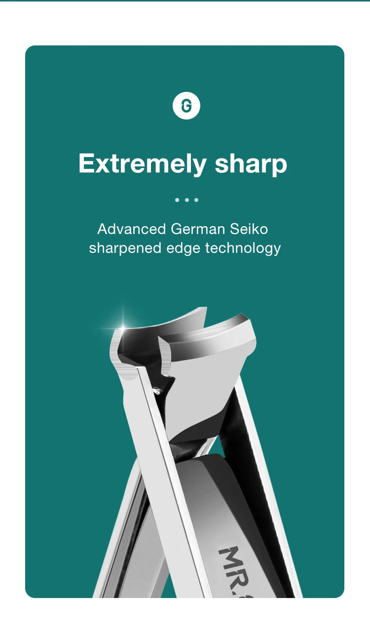 MR.GREEN Ultra-Thin Foldable Stainless Steel Nail Clipper – Portable Travel Fingernail Cutter & Manicure Tool