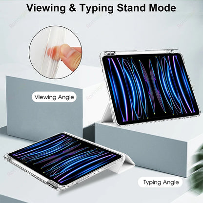 iPad Case with Pencil Holder for iPad A16, A19, 12th & 11th Gen (2026), Air 11/13, Air 8 M4/M3/M2, Pro 11/12.9/13 M4 & M5, Air 4/5, 10.9, 10.5, 10.2 & 9.7