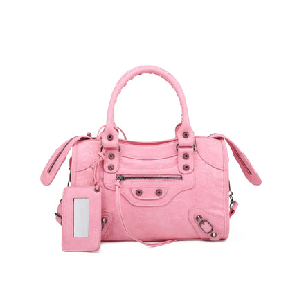 Bolso de Hombro de Motociclista Urbano para Mujer – Bolso de Mano Cruzado de Lujo de Diseñador, Bolso de Gran Capacidad de Moda Otoño Invierno 2025 para el Viaje Diario, Viajes y Estilo Casual