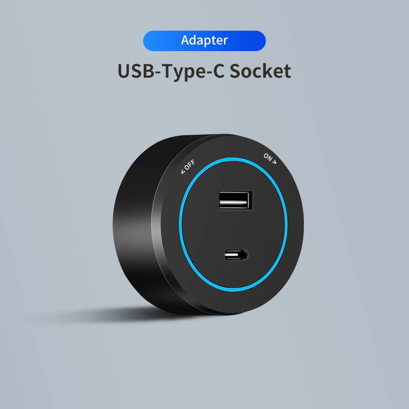 Surface-Mounted Track Socket – Movable Wall-Mounted Power Outlet Track for British, American & European Standard Plugs