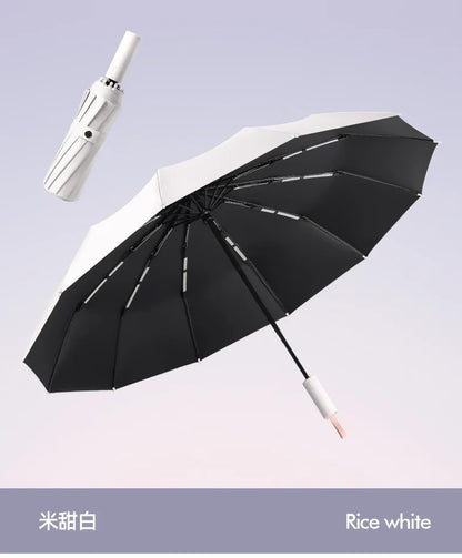 Paraguas Automático Cortavientos de 72 Huesos – Paraguas Grande Plegable para Lluvia con Protección UV para Hombres y Mujeres, Paraguas Impermeable de Alta Resistencia para Exteriores