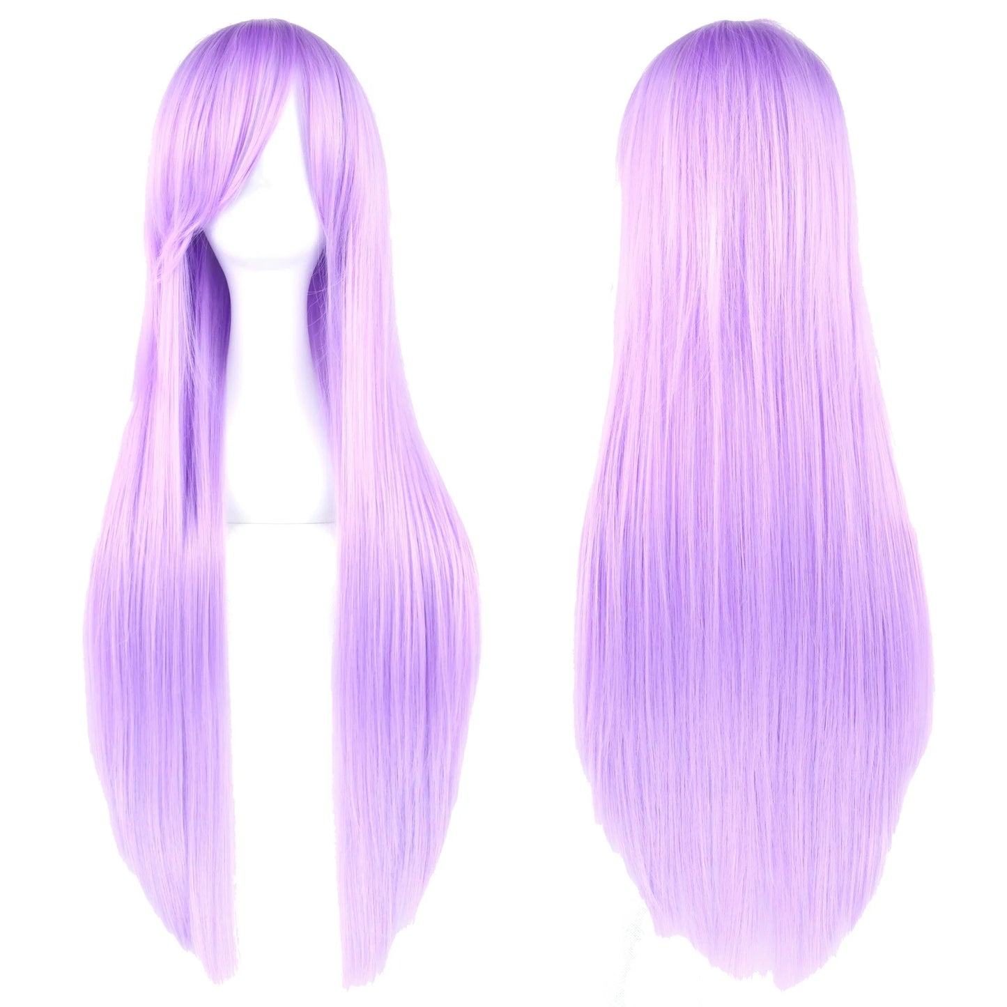 80cm Long Straight Multicolor Heat-Resistant Synthetic Cosplay Wig – Anime Halloween Party Costume Hairpiece