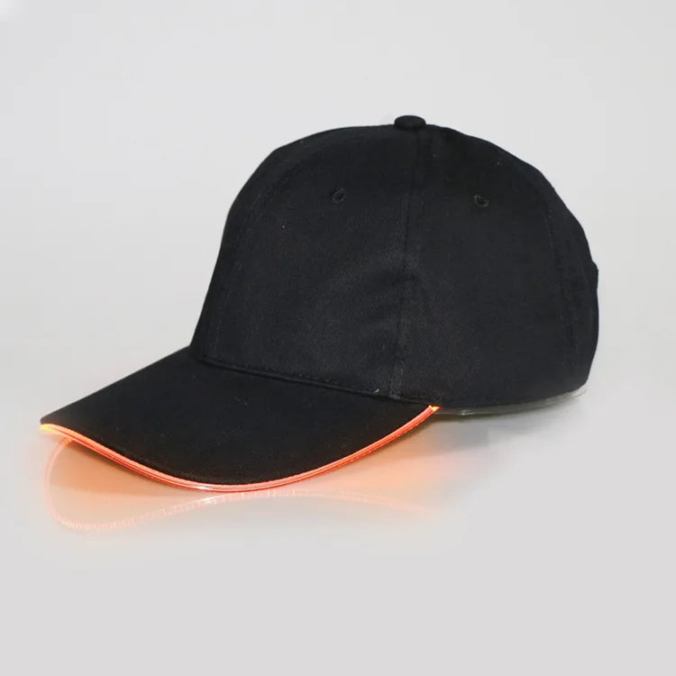 Fiber Optic LED Baseball Cap – 7-Color Luminous Light-Up Hat with USB Rechargeable Design for Parties, Performances & EDC