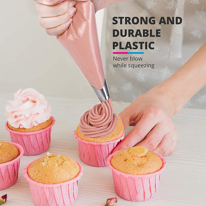 Poches à douille jetables – Lot de 20/50/100 poches à douille pour décoration de gâteaux, outil de glaçage pour crème et fondant, accessoires de pâtisserie pour cupcakes, biscuits et desserts