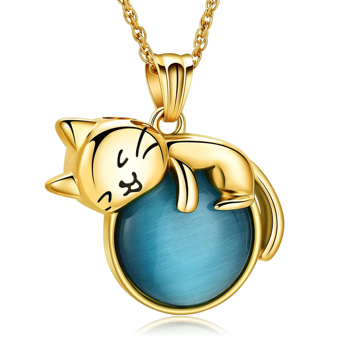 Pet Cremation Memorial Urn Necklace – Cat Ashes Keepsake Pendant with Moonstone, Pet Remembrance Jewelry & Memorial Gift