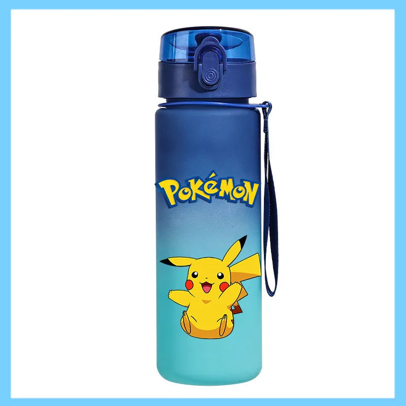 Pokémon 650ml Sports Water Bottle – Pikachu & Eevee Direct Drink Anti-Drip Cup