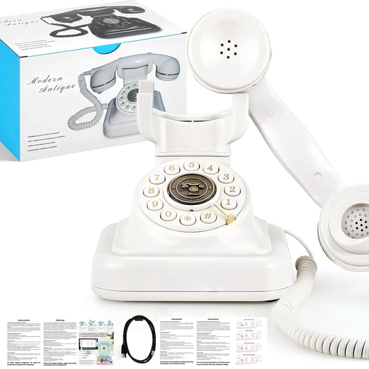 32GB Retro Audio Wedding Guestbook Phone – Vintage Telephone for Voice Messages, Guest Blessings & Recording at Weddings, Banquets & Parties