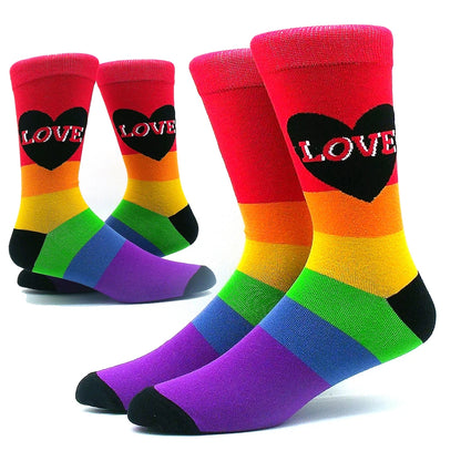 Funny Colorful Hip Hop Socks – Combed Cotton Animal, Astronaut & Geometric Print Socks for Men & Women, Business Dress Wear