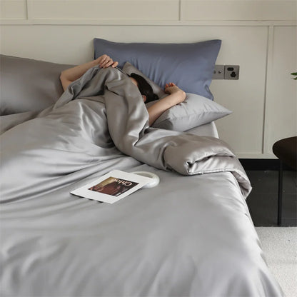 100% Mulberry Silk Bedding Set – Luxury Duvet Cover, Bed Sheet & Pillowcase Set