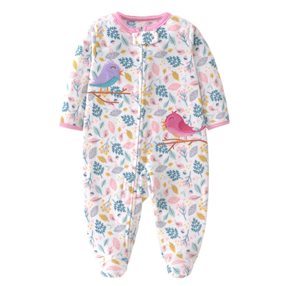2026 Unisex Baby Fleece Romper – Warm Winter Jumpsuit for Newborn Boys & Girls, Soft Infant Clothing for Babies & Toddlers