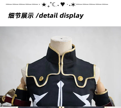 Code Geass C.C. Cosplay Costume – Black Dress Uniform Set (Lelouch of the Rebellion Anime Outfit for Halloween Party, Women/Girls, iCoser Props Set)