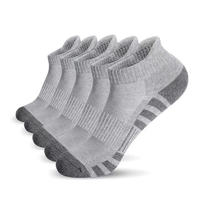Athletic Ankle Running Socks – Breathable Cushioned Low Cut Sports Socks for Men & Women (1–5 Pairs)