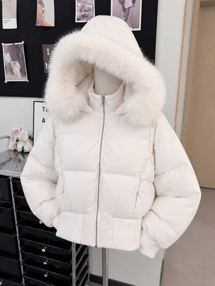 Women’s Harajuku Vintage Safari Jacket – Hooded Zip-Up Sweatshirt, Y2K Grunge Streetwear Coat with Stand Collar