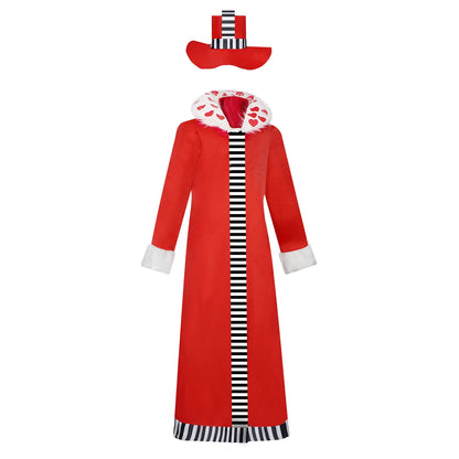 Hazbin Hotel Inspired Cosplay Costume – Valentino Roleplay Long Red Coat Uniform Suit for Men & Women Halloween, Christmas & Party Wear