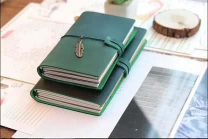 Genuine Leather Refillable Travel Journal – Handmade Retro Diary, Sketchbook & Notebook